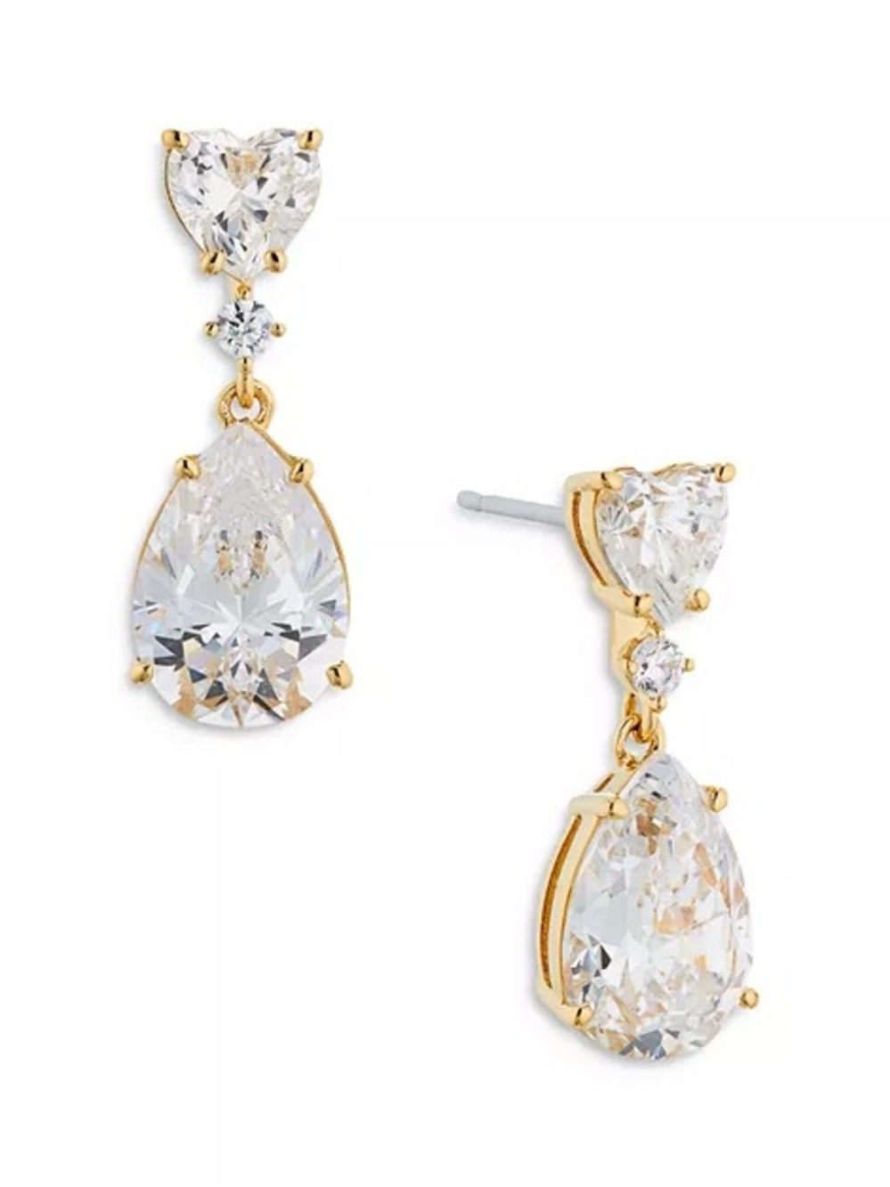 Nadri Cora Pear Cut Double Drop Earrings